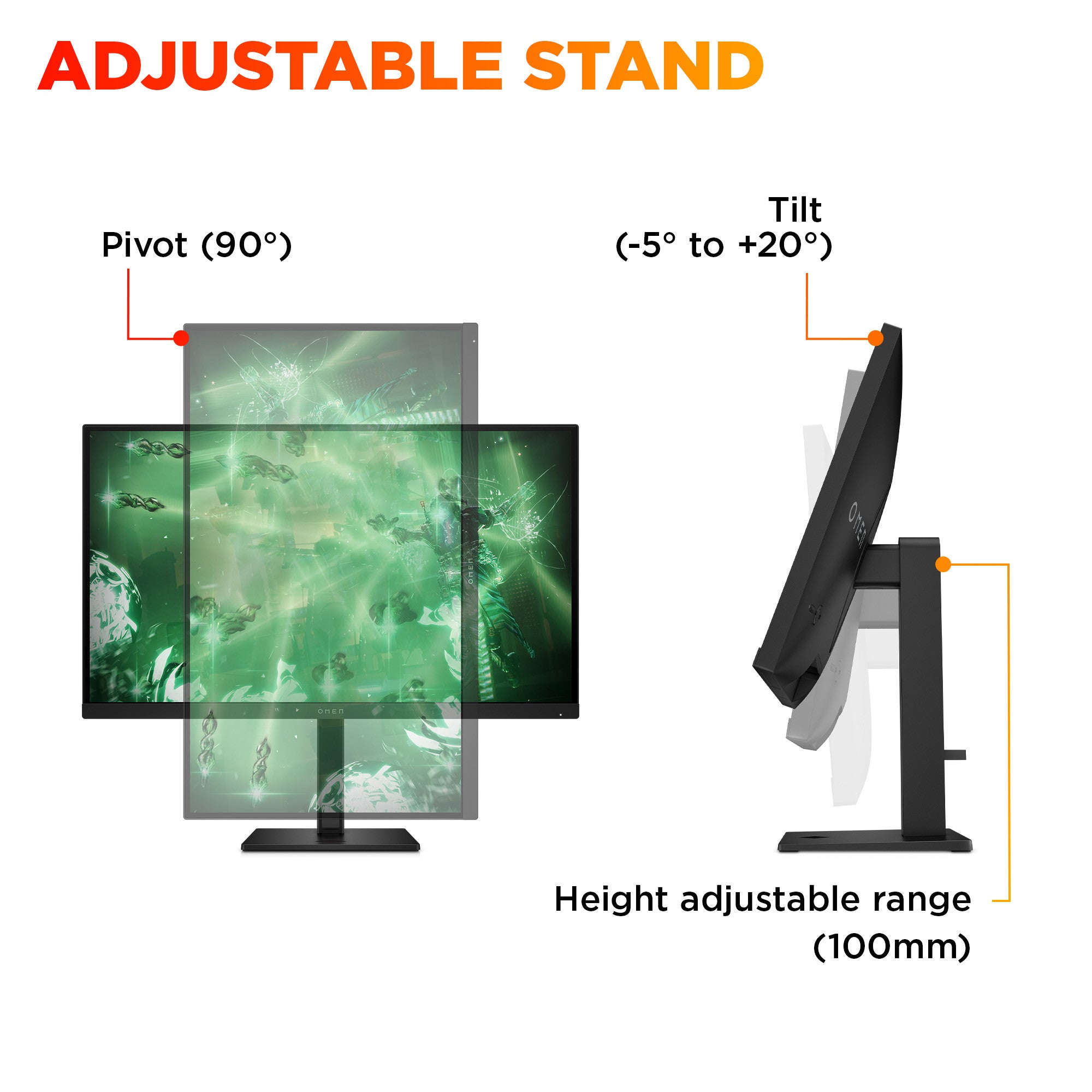 OMEN 27 inch QHD 180Hz Gaming Monitor - OMEN 27q G2 - Image 8