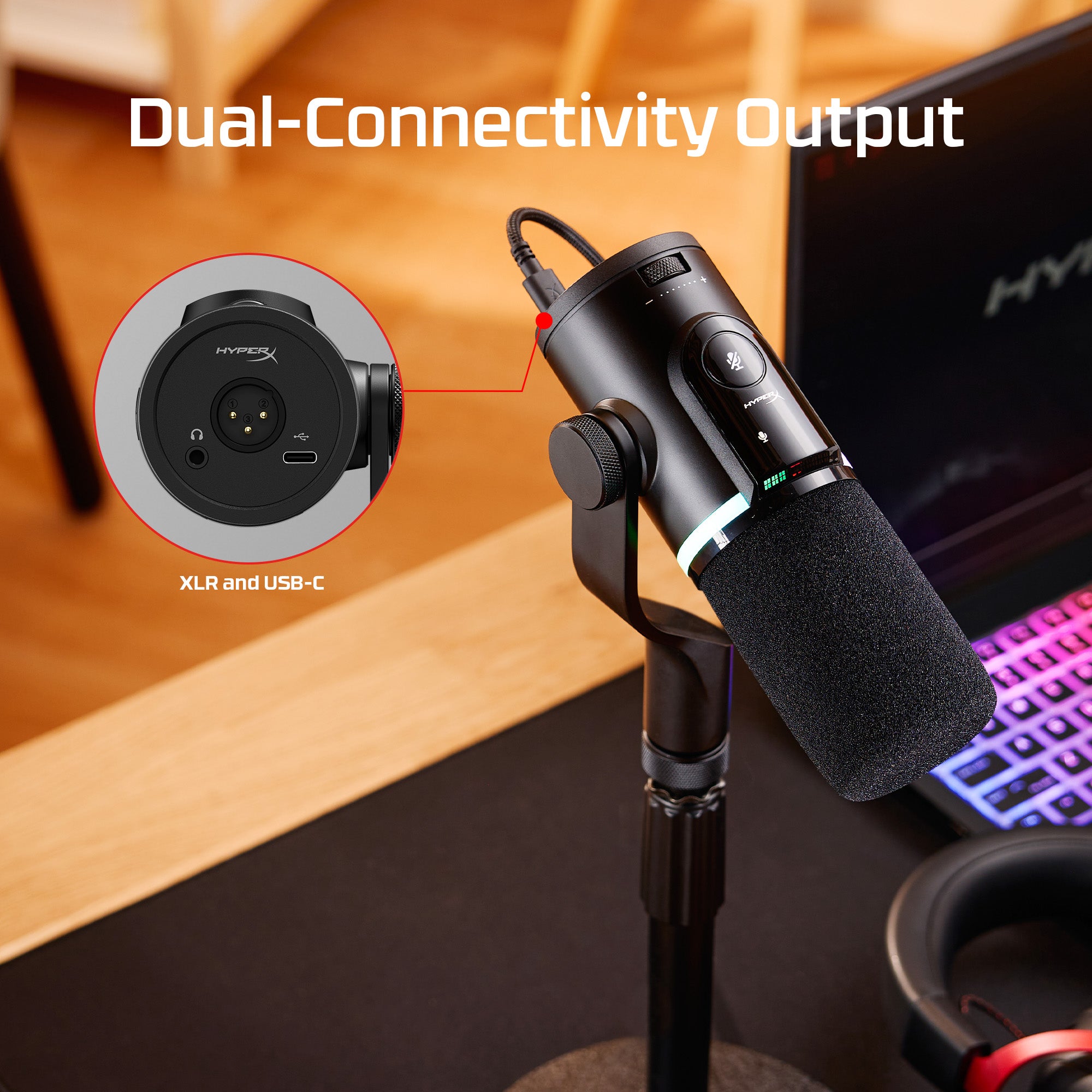 HyperX FlipCast – USB/XLR Dynamic Microphone - Image 6