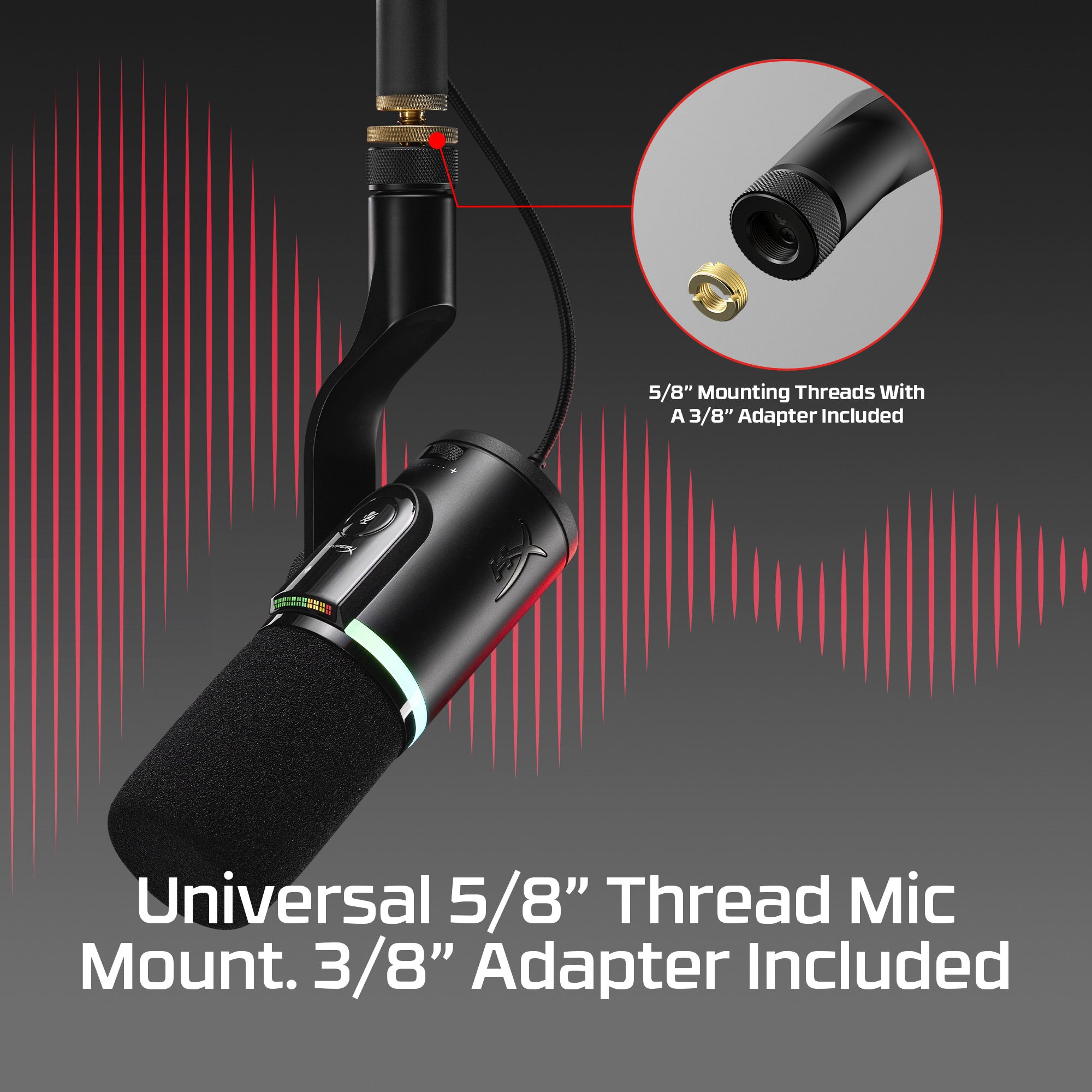HyperX FlipCast – USB/XLR Dynamic Microphone - Image 8