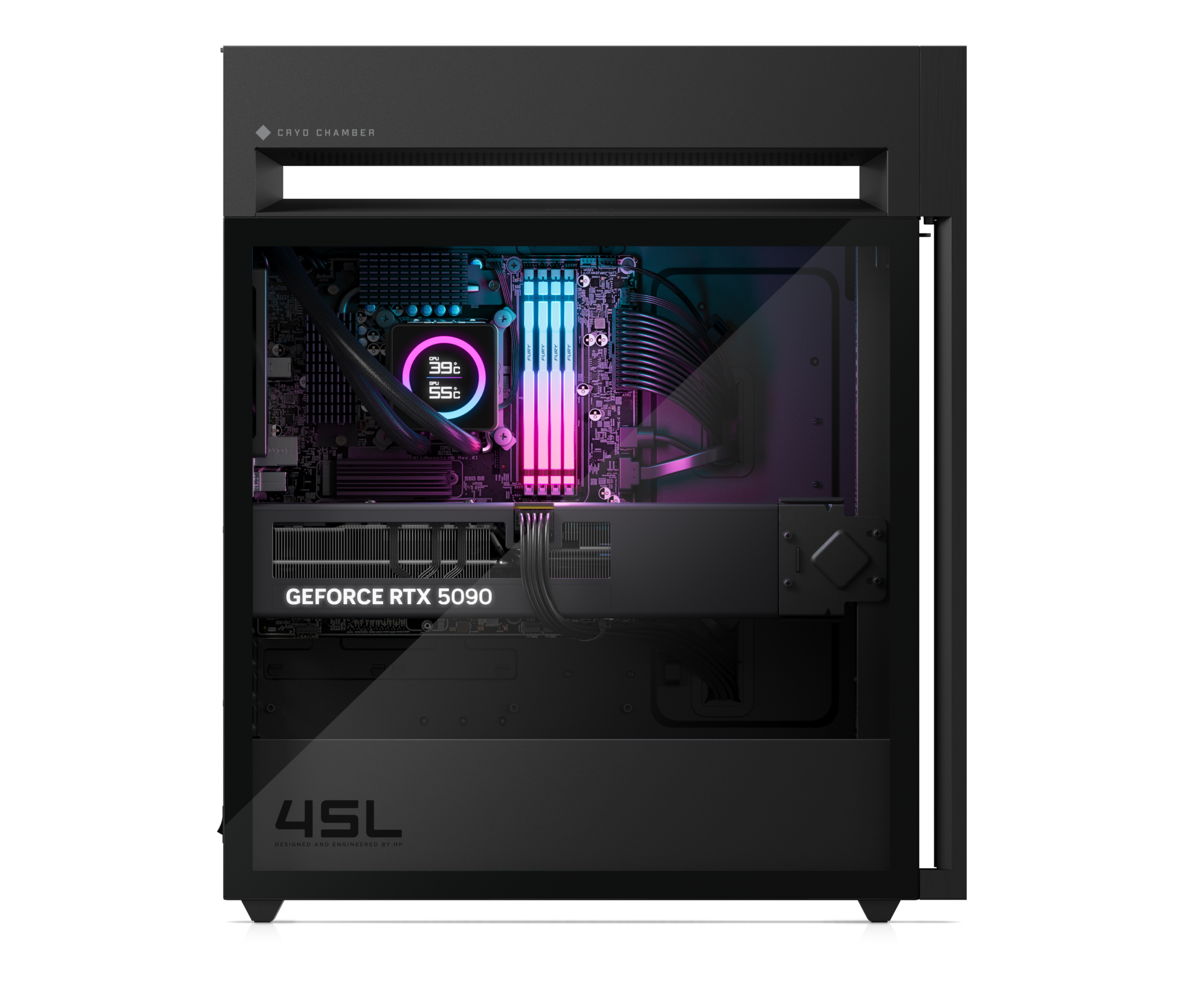OMEN by HP 45L Gaming Desktop GT22-3090, Windows 11 Pro, Intel® Core™ Ultra 9, 64GB RAM, 2TB SSD, NVIDIA® GeForce RTX™ 5090, Black - Image 3